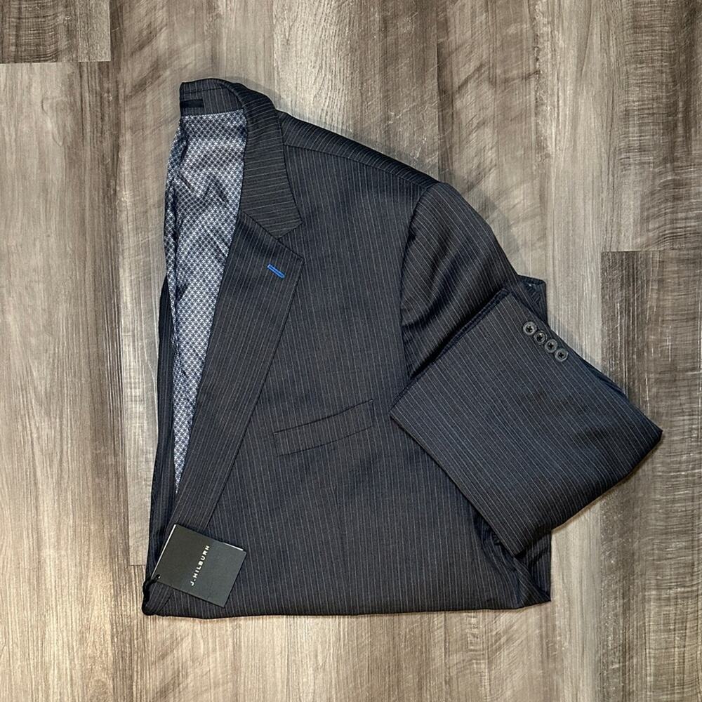 J. Hilburn Pinstripe Wool Sport Coat - 60L